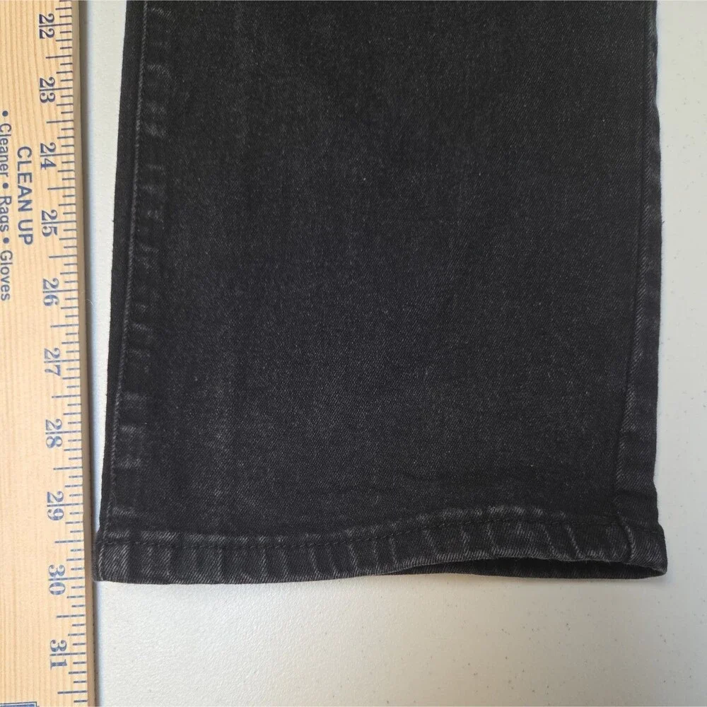 Kenneth Cole Men Black Jeans Straight Leg Fit 38X32 Stretch New York NEW